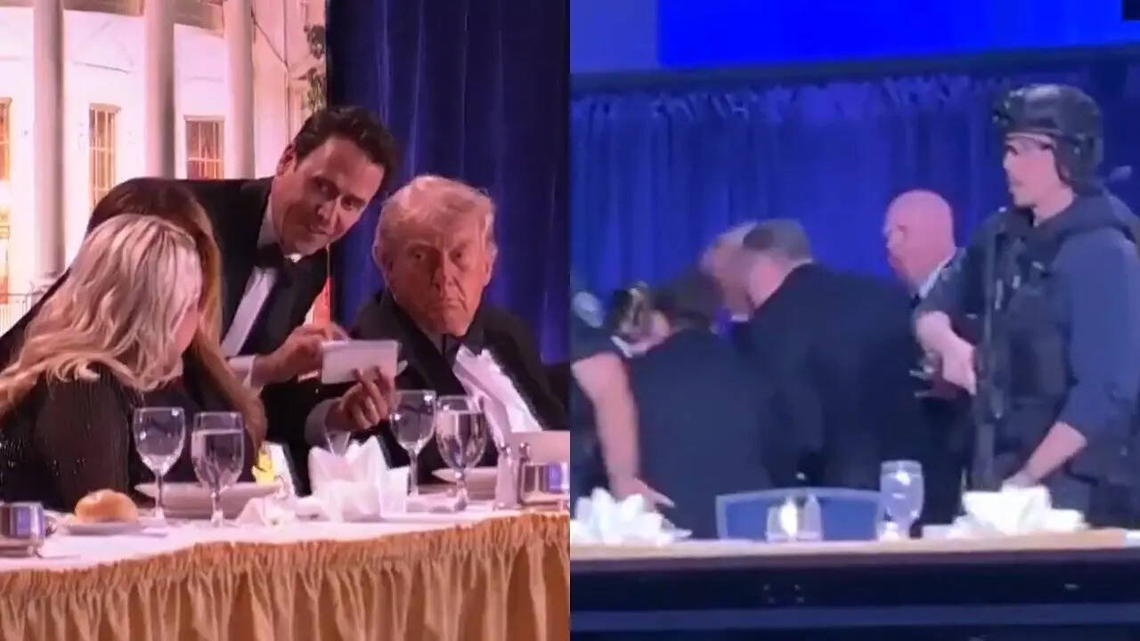 Watch: Donald Trump ducks for cover as security rushes to evacuate him ...