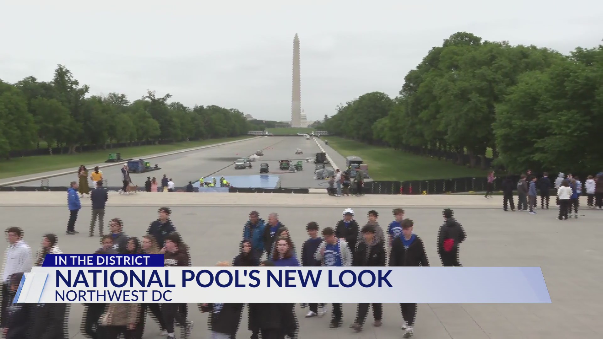 Lincoln Memorial Reflecting Pool gets new look with 'American Flag Blue ...