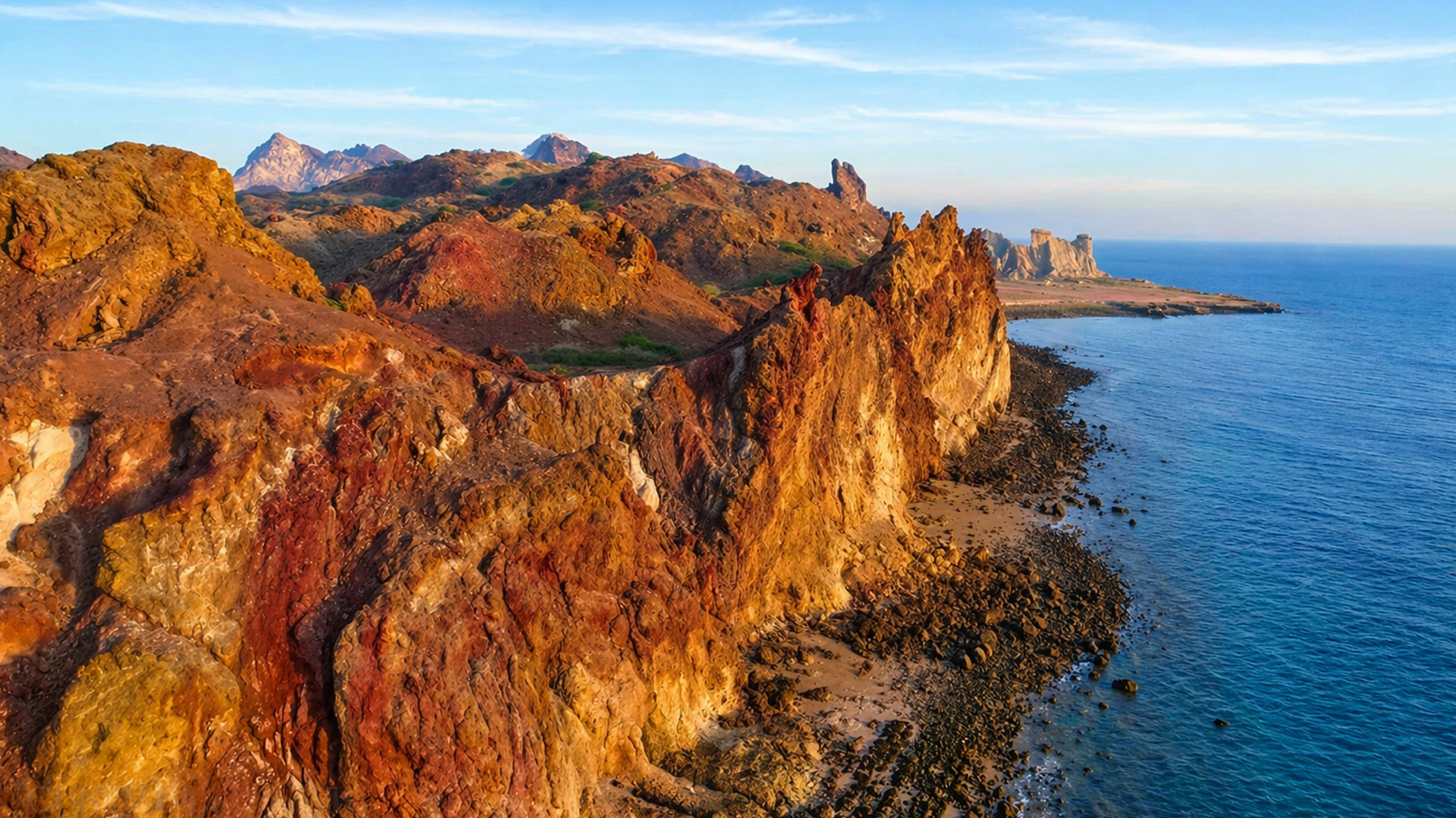 What created these sharp coastal cliffs?