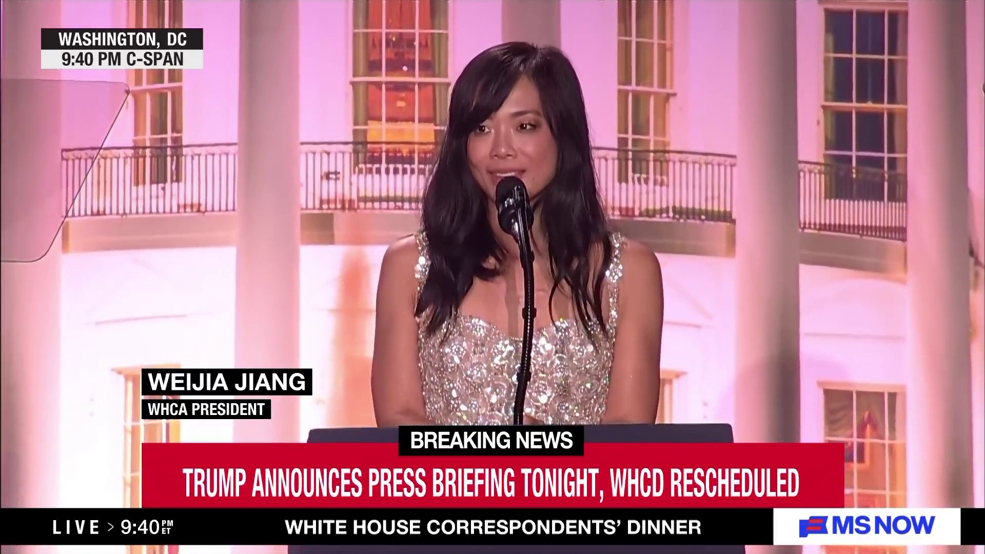 WHCA President Weijia Jang says Trump will reschedule WHCD in the next ...