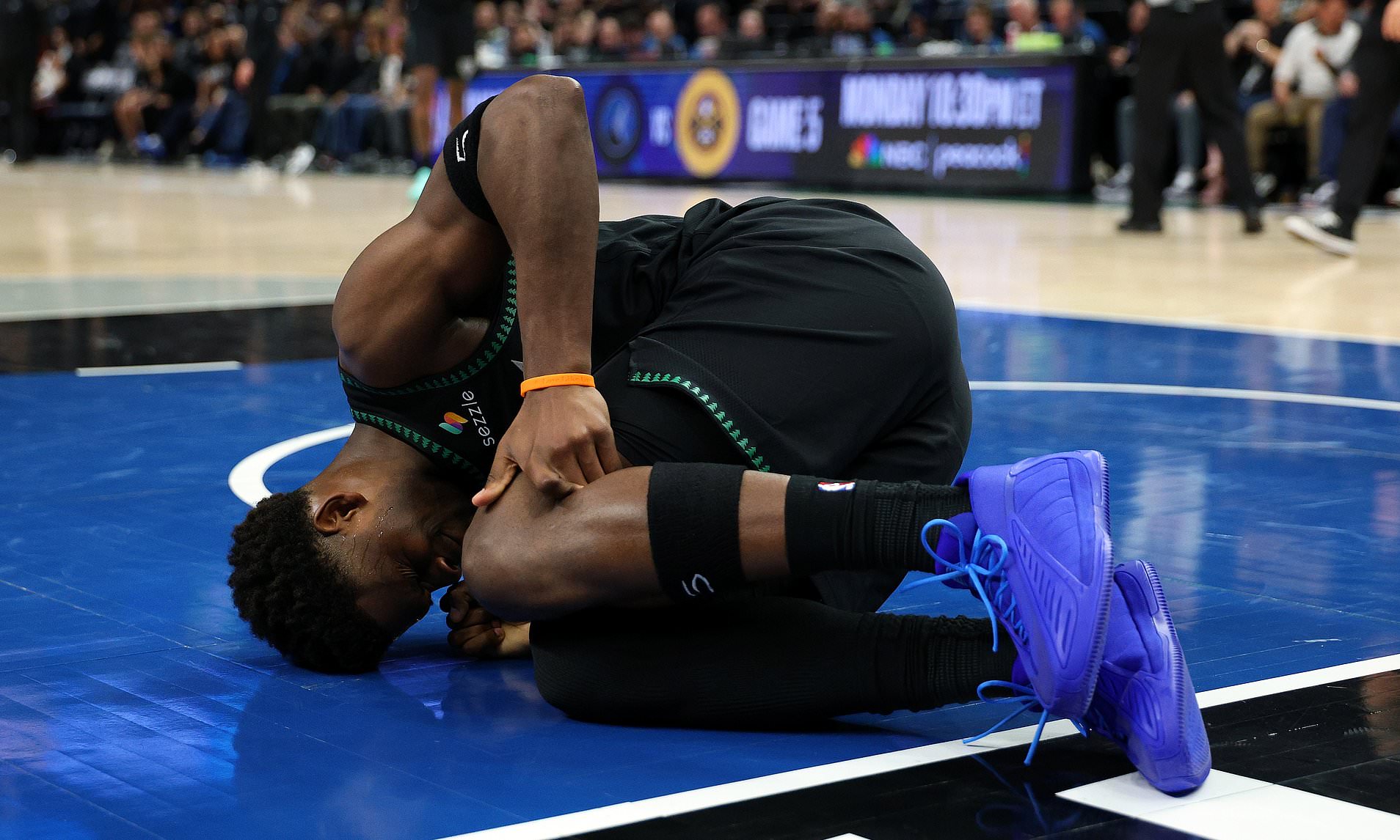 Sickening moment NBA superstar goes down with horror knee injury
