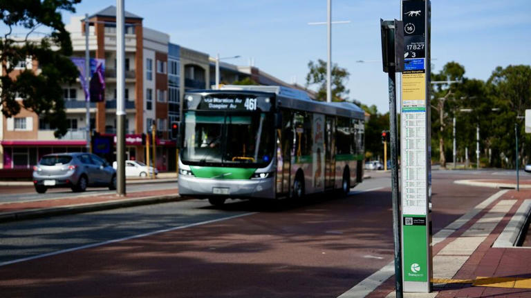The Joondalup bus stop where the teenagers left the bus. (ABC News: Glyn Jones )