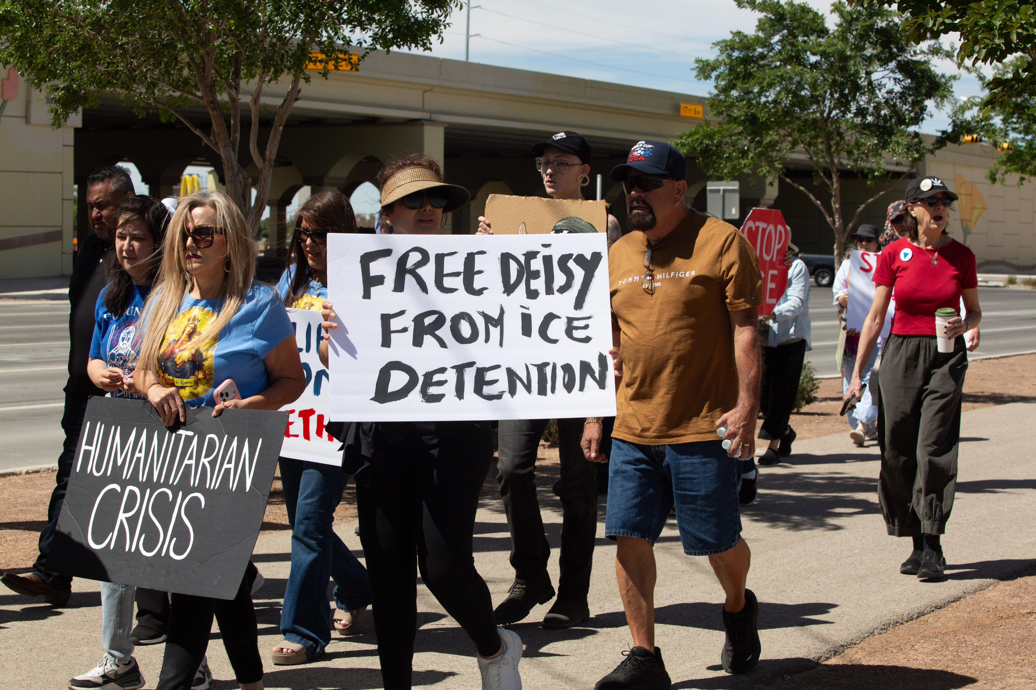 El Paso protest rallies against ICE immigrant detention centers