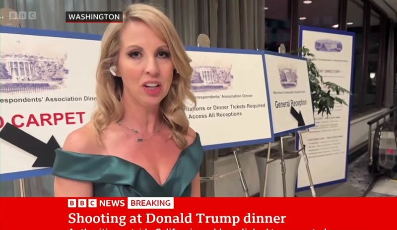 Catríona Perry shares video of chaos after shooting at White House ...