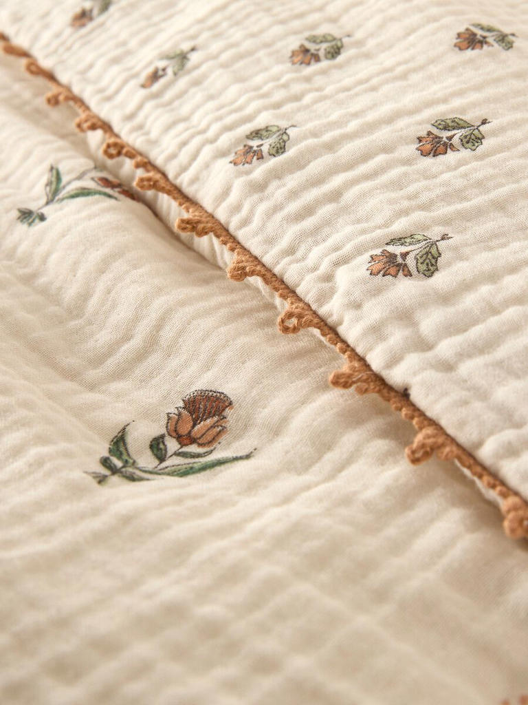 Sorry stripes, woodblock florals are this spring's biggest bedding trend