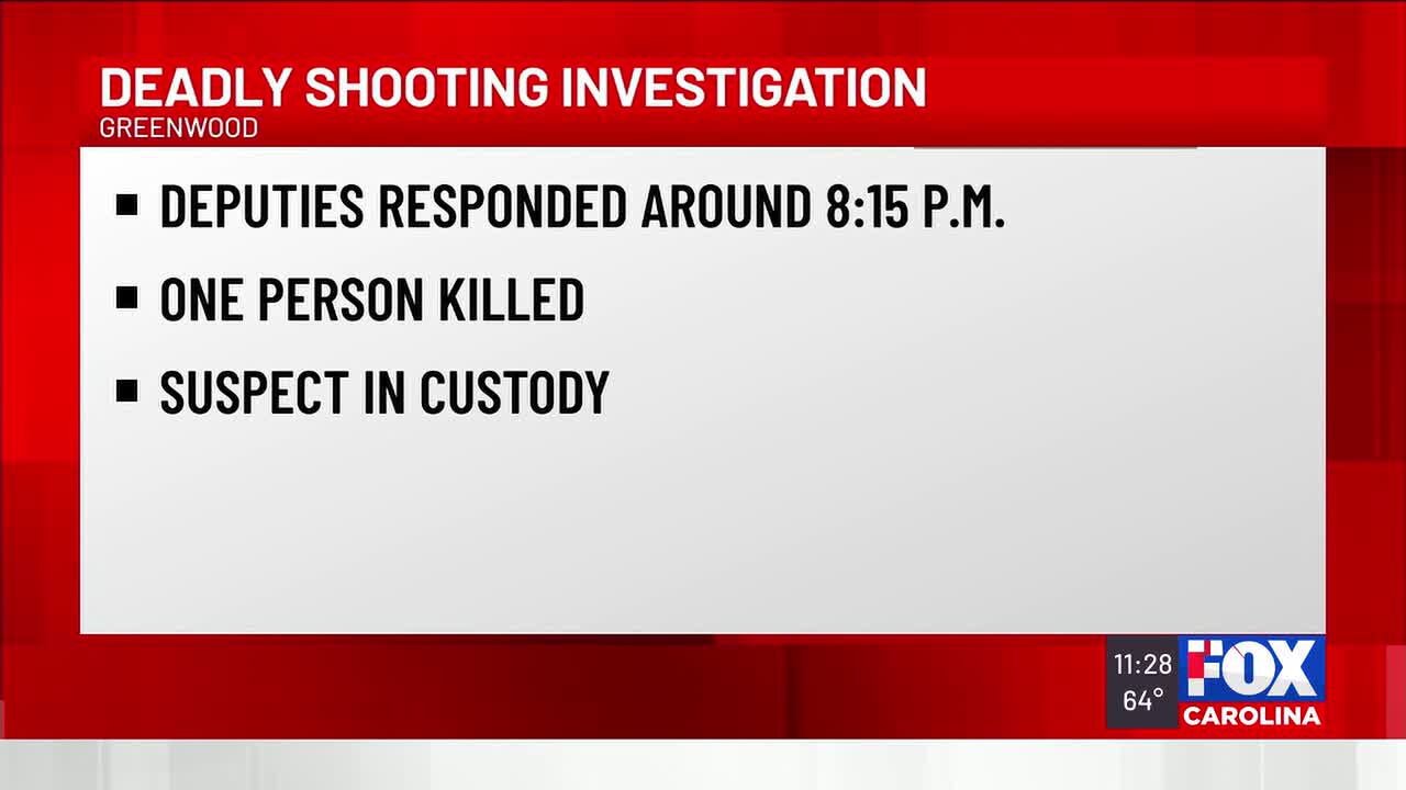 1 dead, 1 in custody in Greenwood shooting homicide, officials say