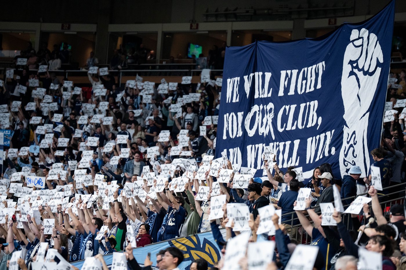 Vancouver Whitecaps fans bring 'Save the Caps' campaign to BC Place