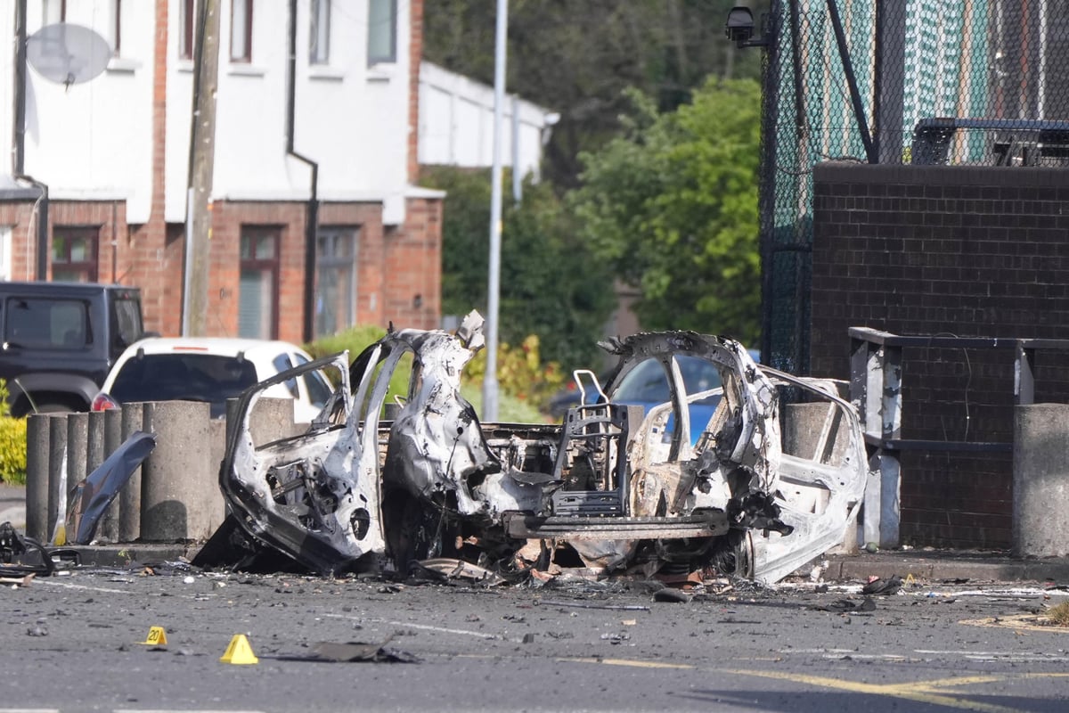 Security alert after car 'explosion' outside police station