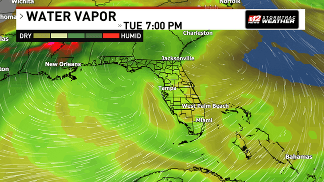 Scattered storms today across South Florida