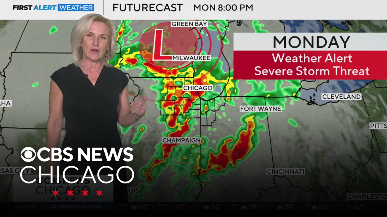 Severe storm threat Monday in Chicago