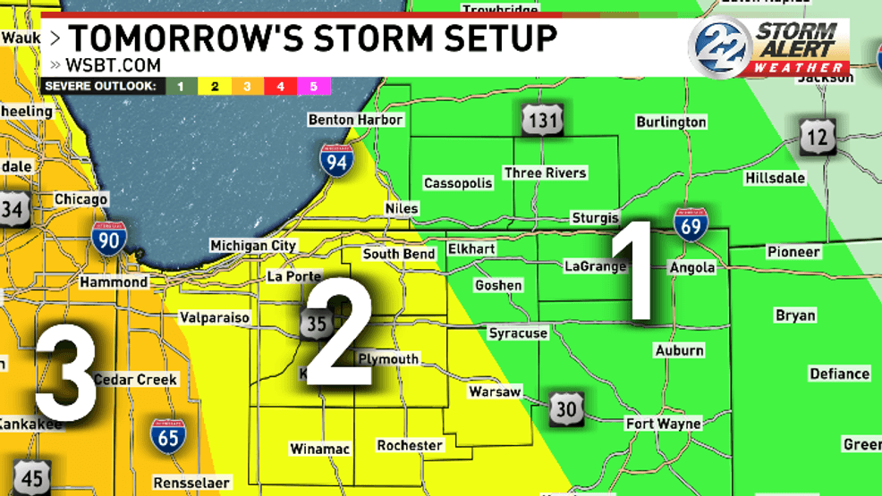 Severe storms expected late Monday ahead of cold front