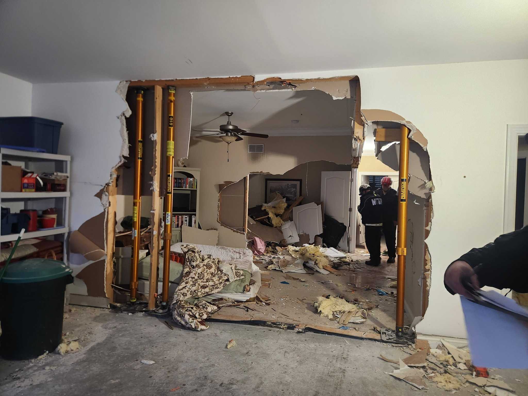 Vehicle slams into house in Lancaster County