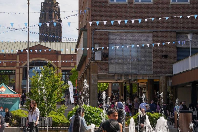 Coventry City Centre turns sky blue to mark club's promotion to the ...