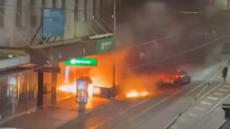 A fireball erupted outside Bar Up on Chapel Street just before 5am.