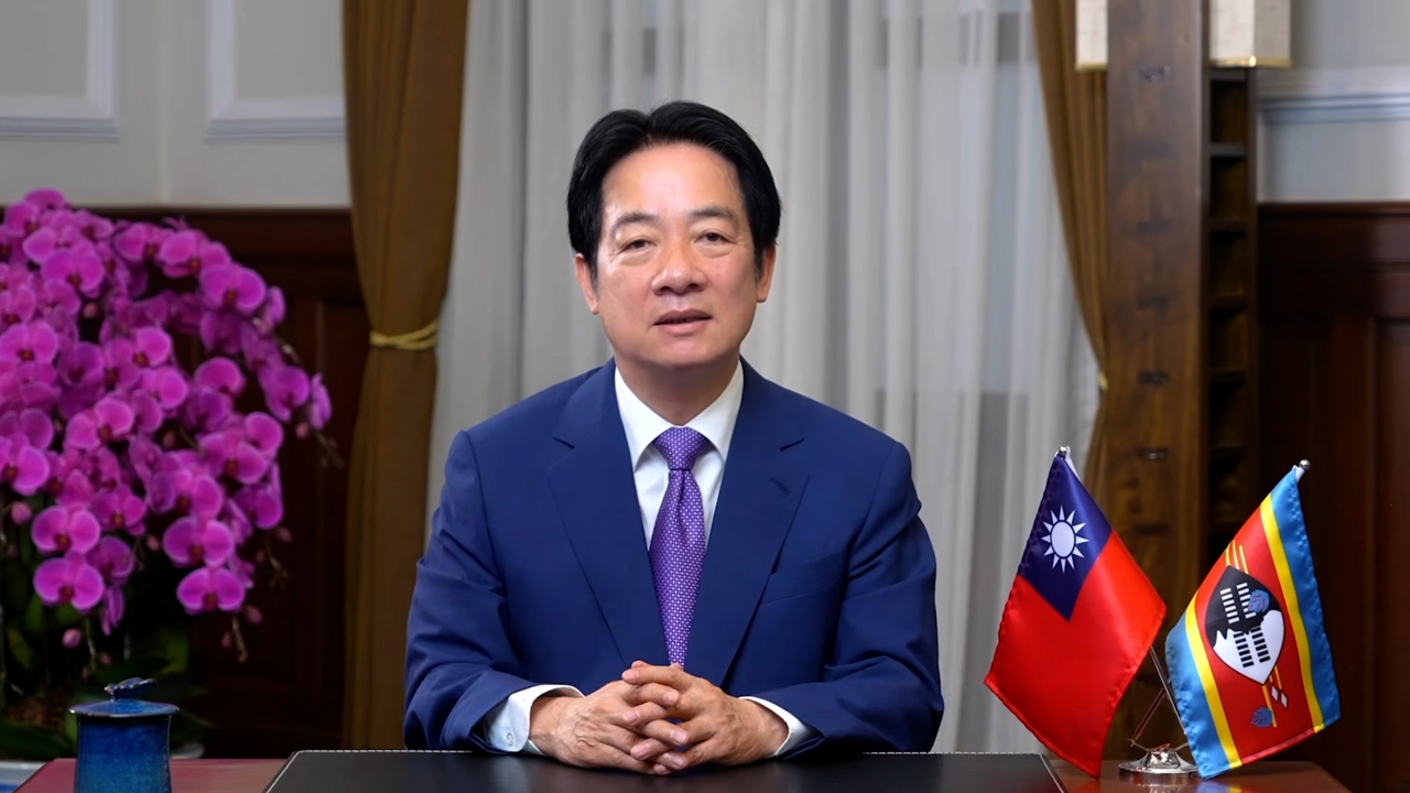 Taiwan President Lai Ching-te sends video message to Eswatini