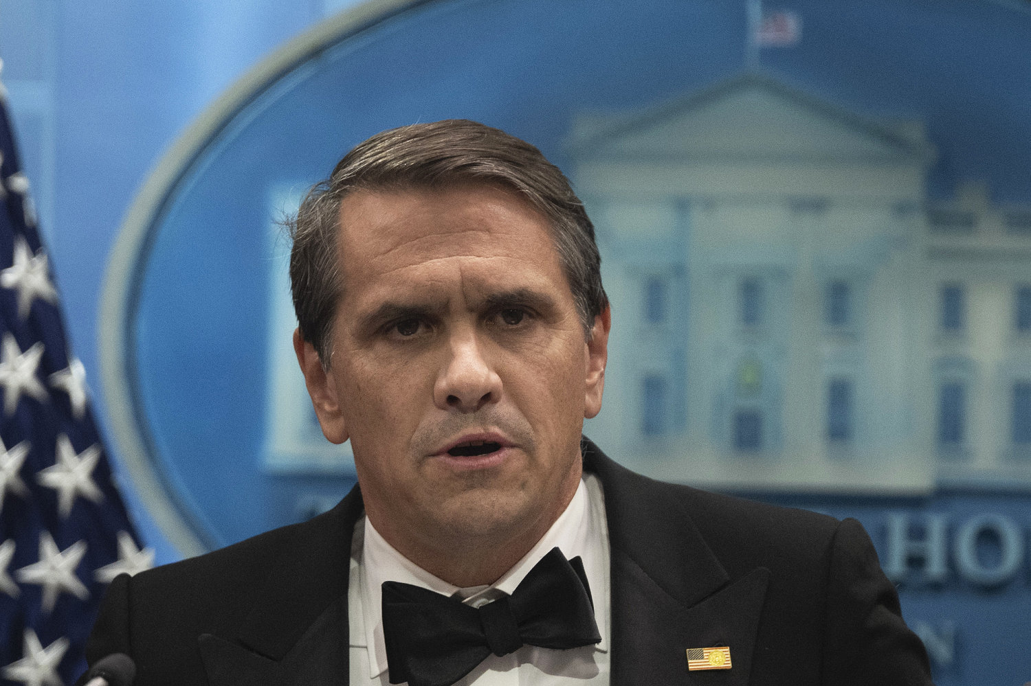 US attorney general Todd Blanche at the White House press conference