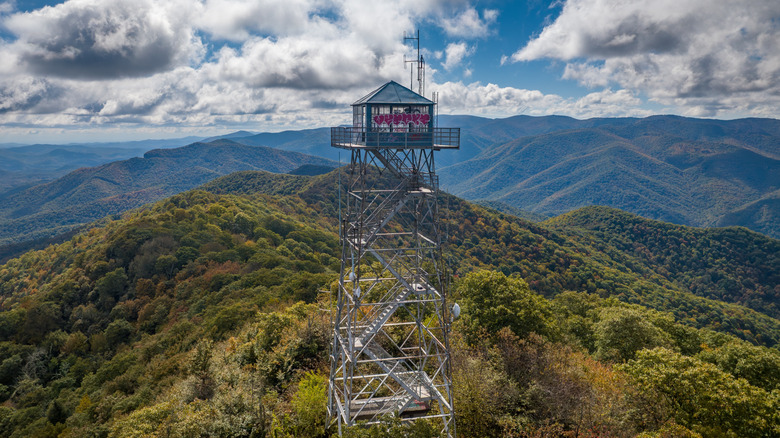 This abandoned and restored tower in the Blue Ridge Mountains offers ...