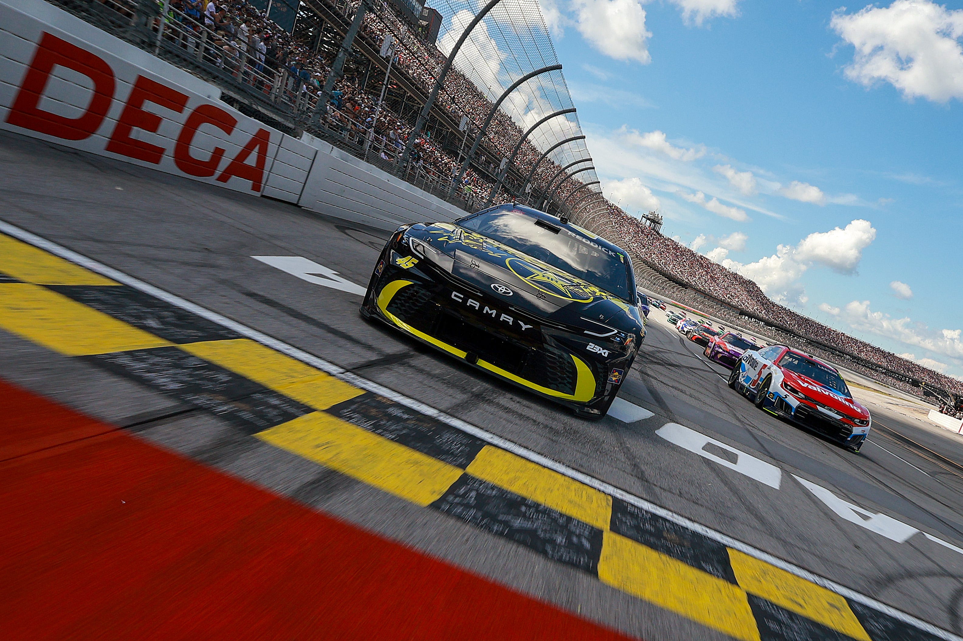 Carson Hocevar drives to first career NASCAR Cup win in frenetic ...