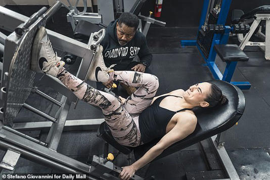 Dwayne McDaniel, owner of Diamond Gym, pushes me to my limits during the intense workout