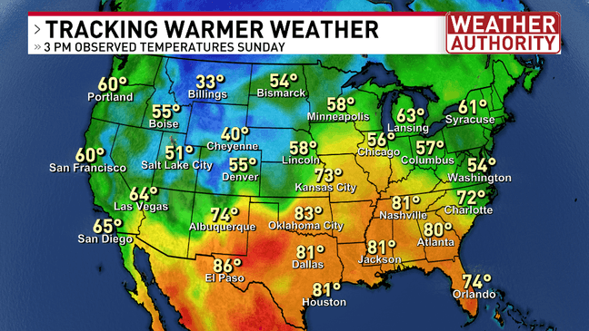 The week ahead starts sunny and warm then ends colder with more cloud cover