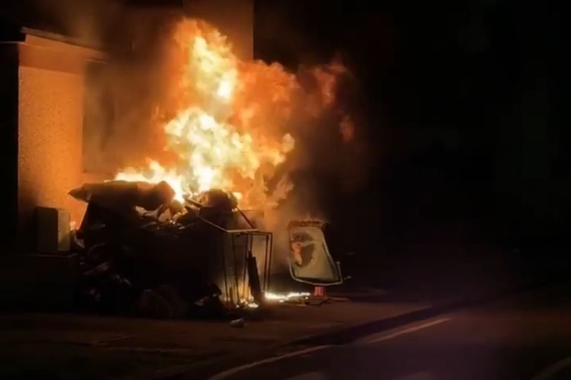 Dramatic images show raging fire next to property in Middleton