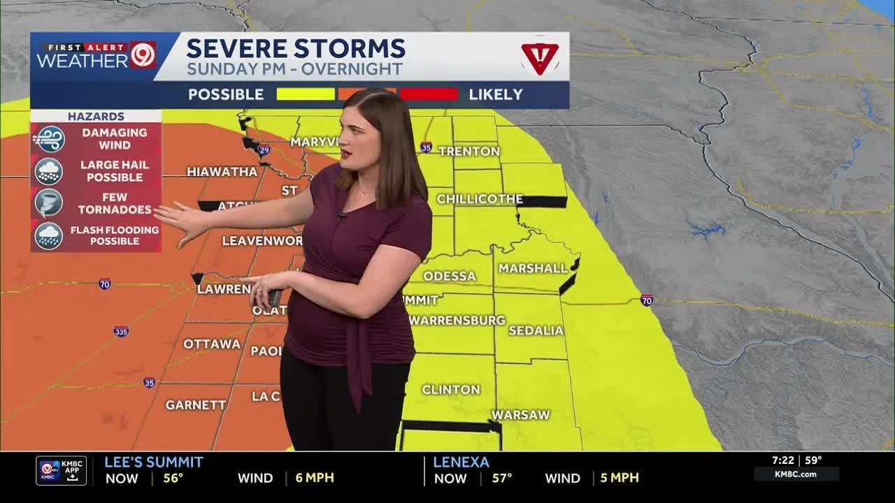 Alert day: Severe storms likely starting Sunday evening