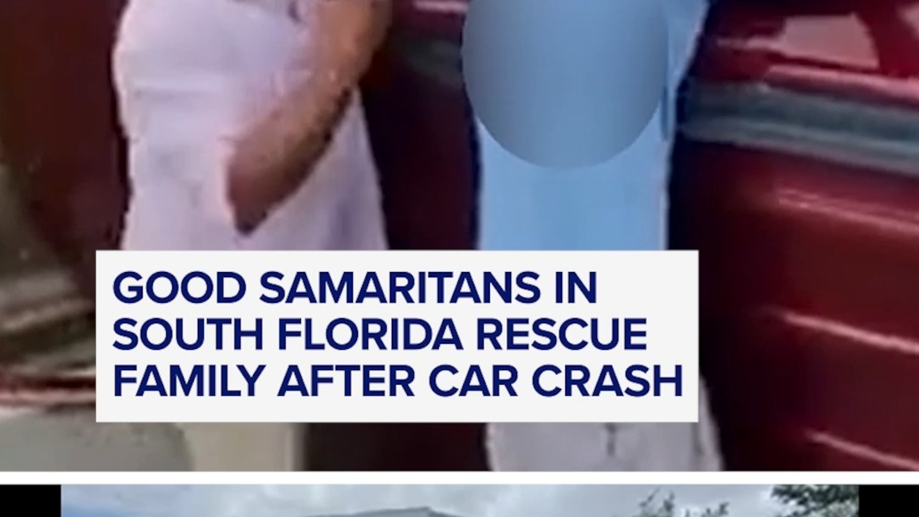 Good Samaritans in South Florida rescue family after car crash