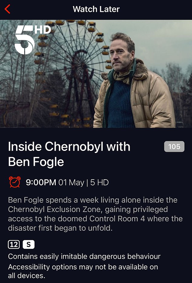 Chernobyl documentary is slapped with trigger warning over fears of ...