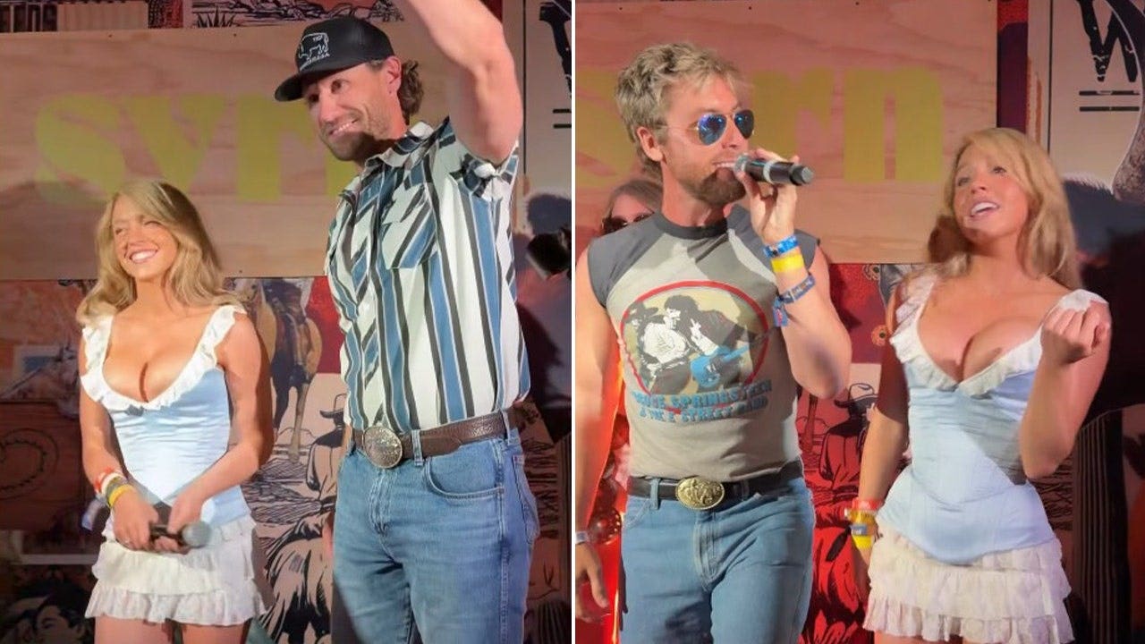 Sydney Sweeney rocks eye-catching corset while belting tunes with ...