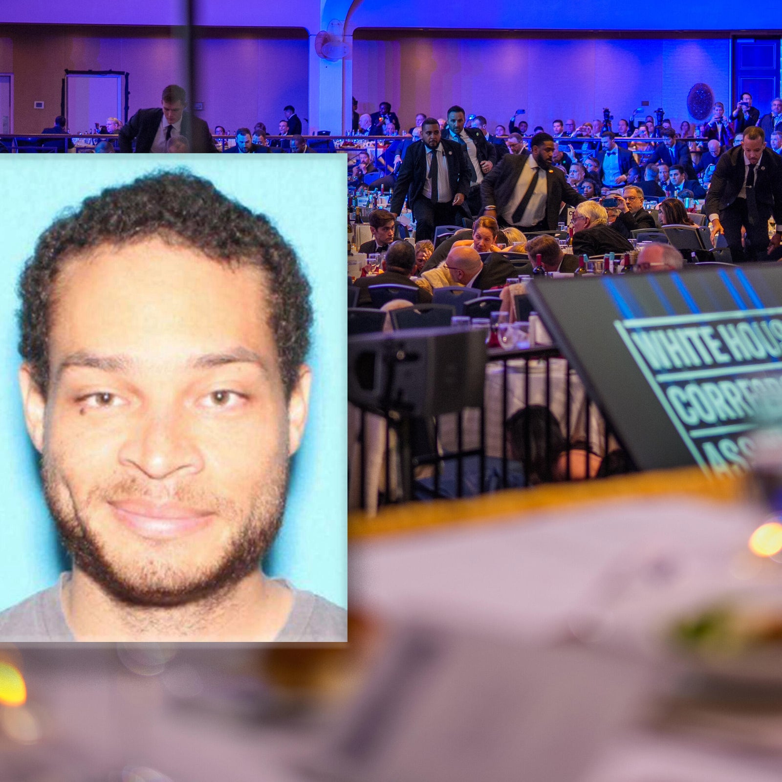 Law enforcement surround the Washington Hilton Hotel where shots were fired near the White House Correspondents' Dinner featuring President Trump in Washington, D.C., on April 25, 2026.