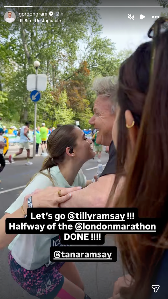 Gordon Ramsay's proud dad moment as daughter Tilly takes on London Marathon