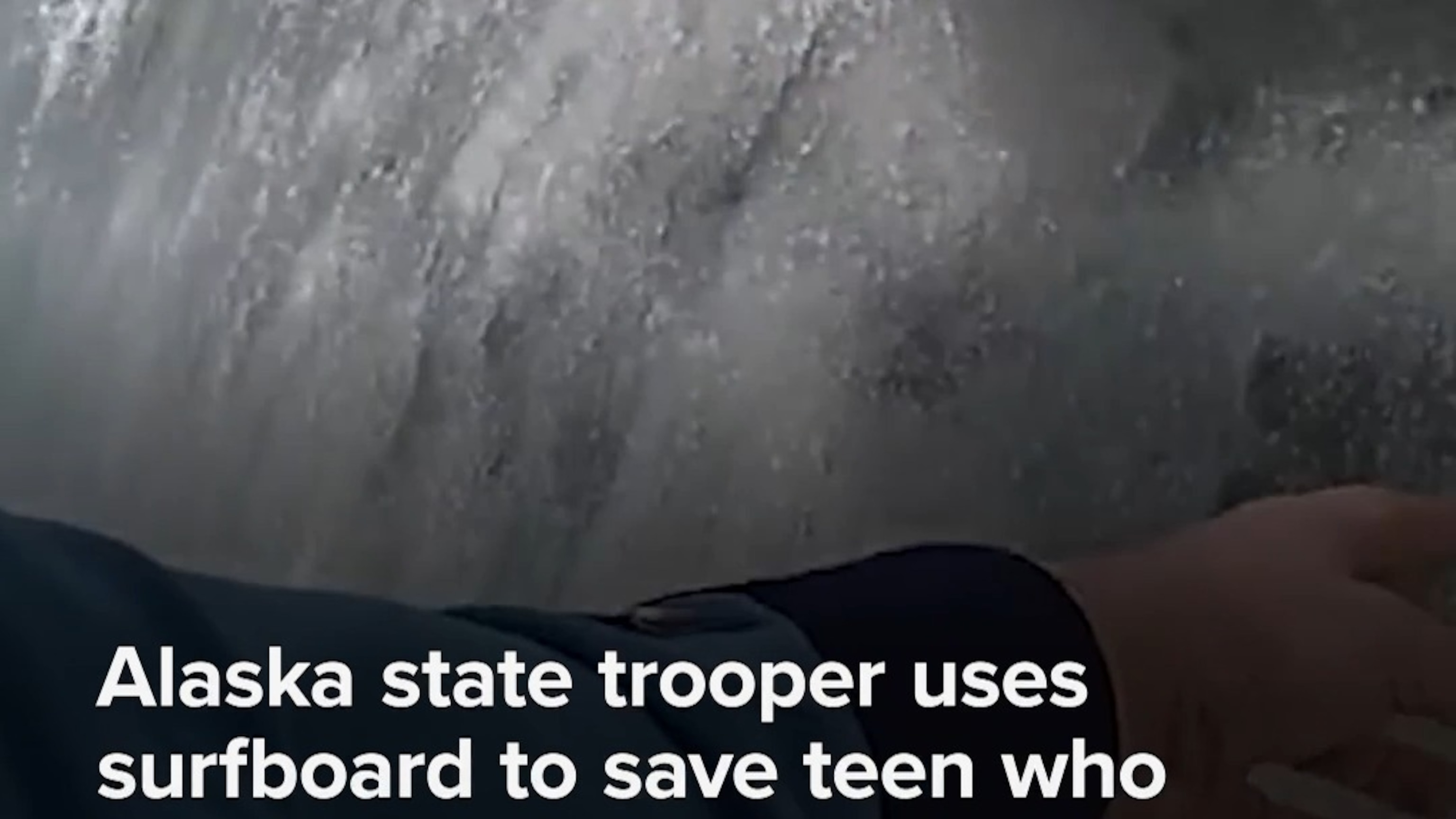 Alaska state trooper uses surfboard to save teen who fell through ice