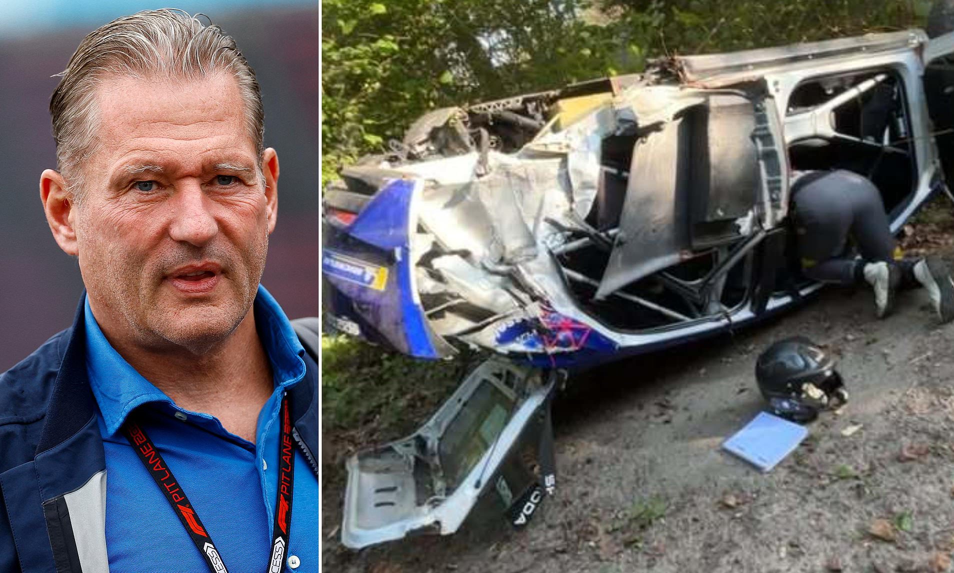Max Verstappen's dad Jos, 54, involved in violent crash as his car smashes  into a tree at rally