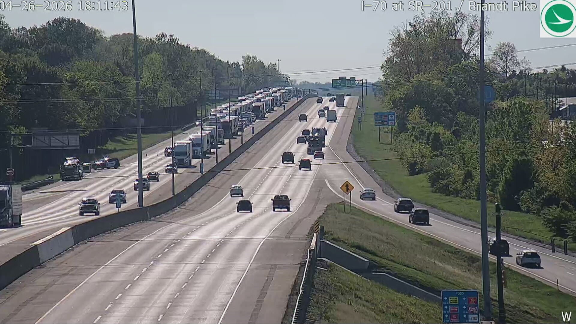Update: All lanes open after crash on I-70 in Montgomery Co.