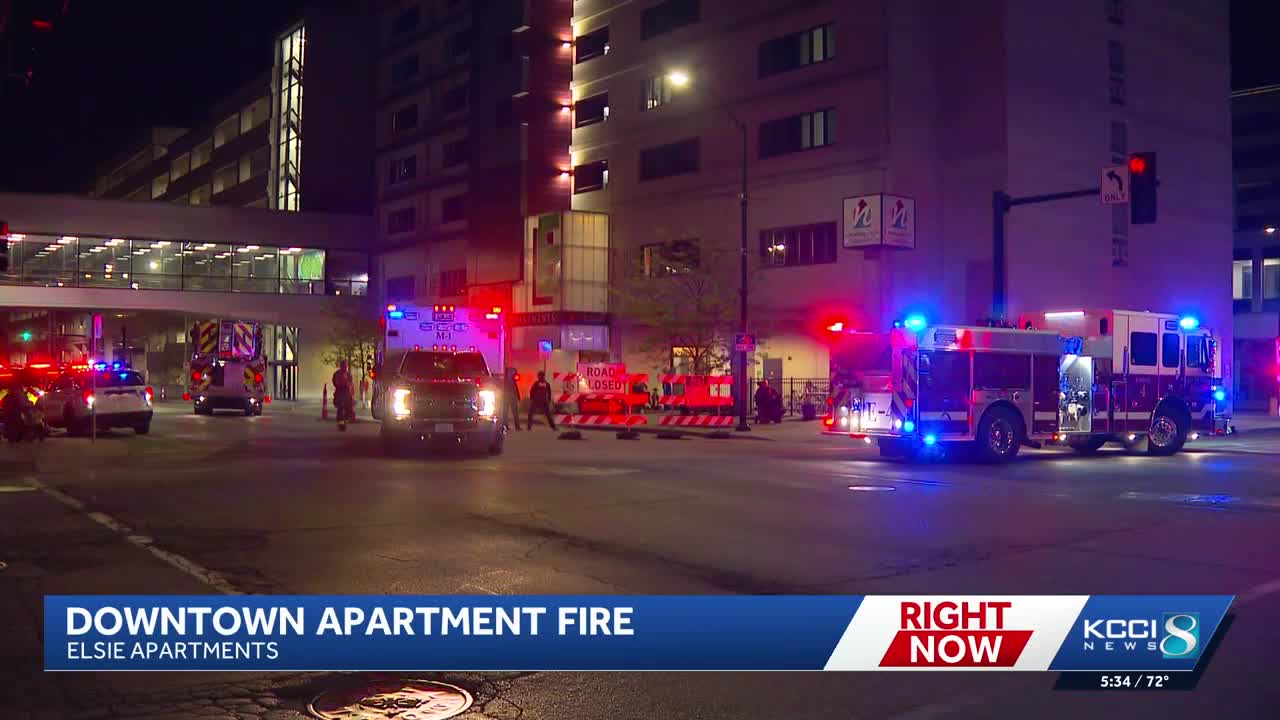 Man critically injured after apartment fire at downtown Des Moines high ...
