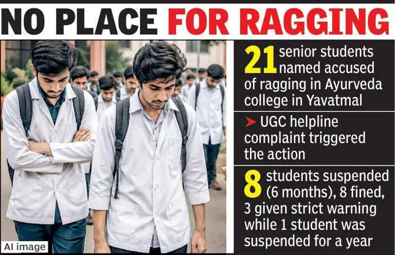 9 students suspended after ragging at Yavatmal college