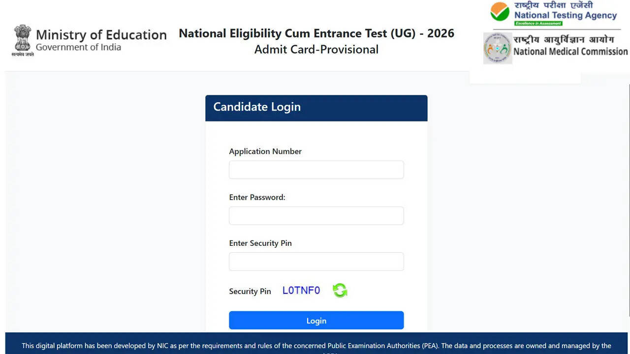 NEET admit card 2026 released at neet.NTA.nic.in; how to download hall ...