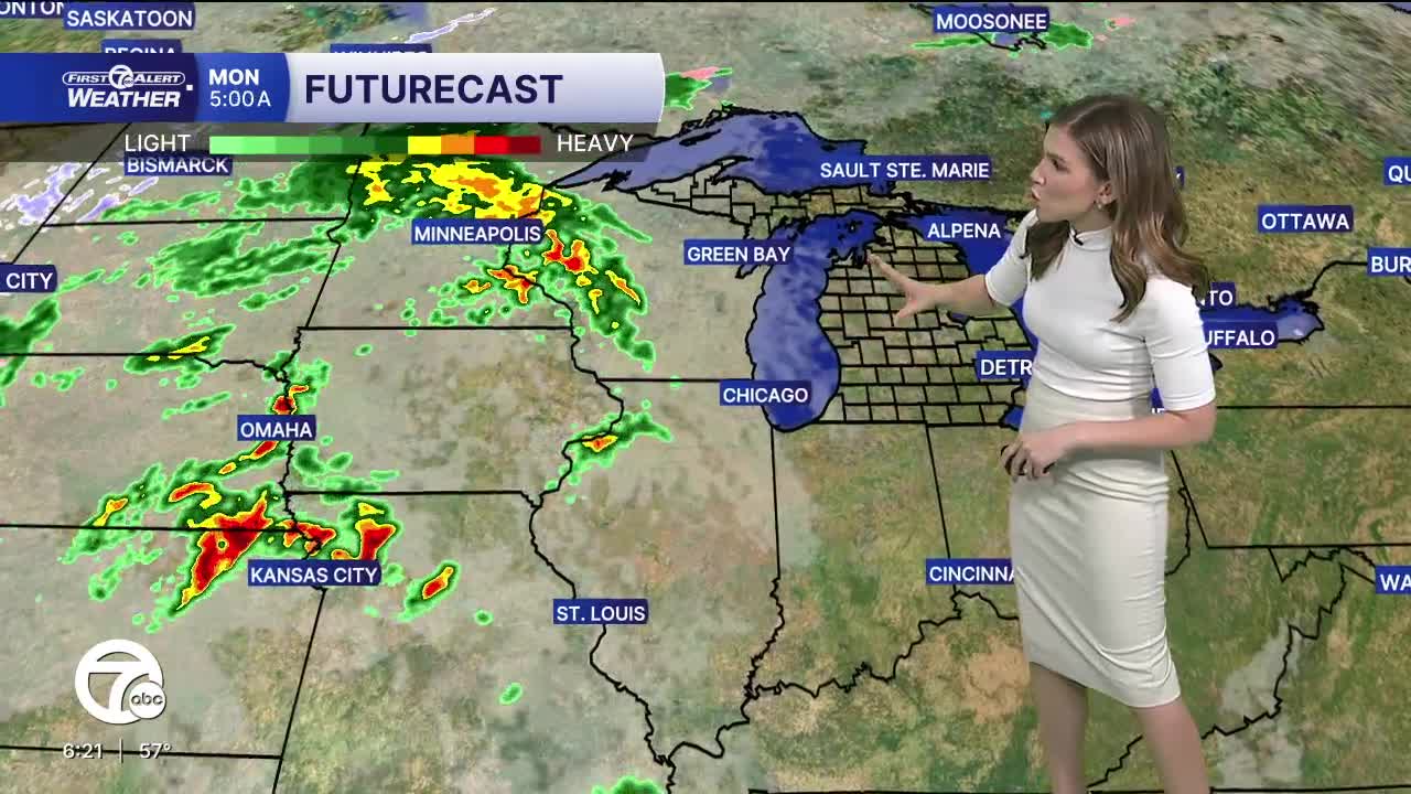 Warm start to the workweek, but tracking storms