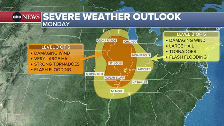 50 million people on alert for more severe weather in the Plains and ...
