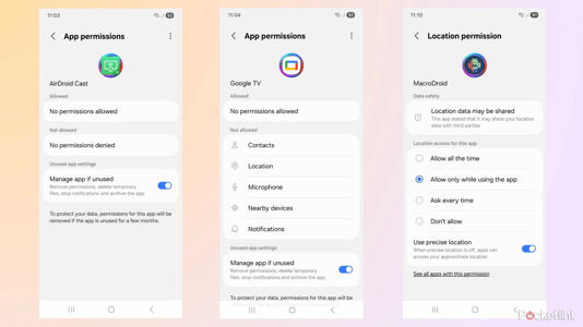 Android app permissions