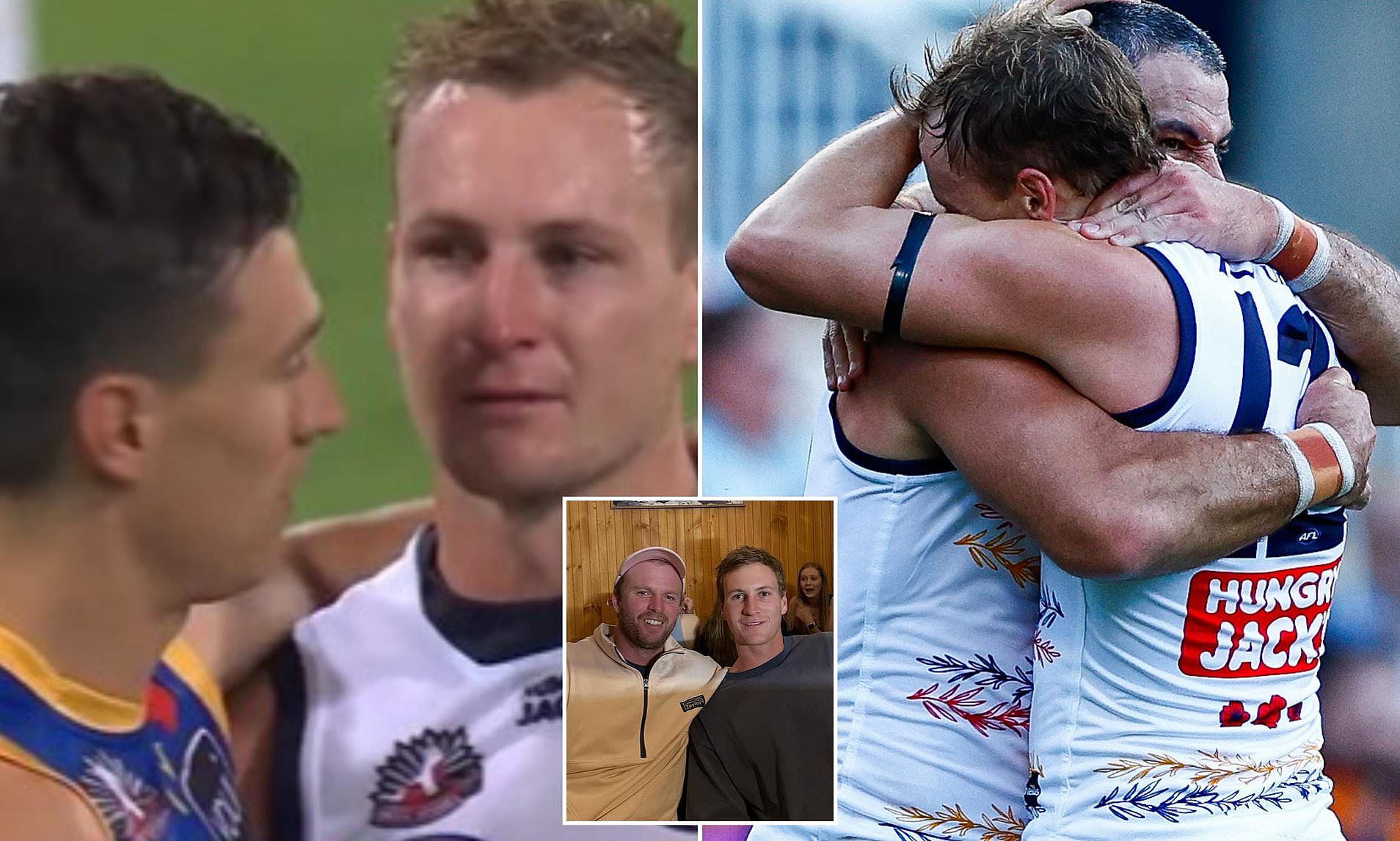 Crows' captain Jordan Dawson breaks down as rivals rally around him ...