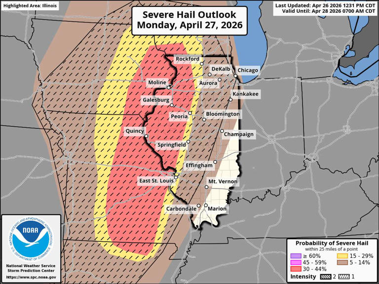 Severe storms could bring strong tornadoes, baseball-size hail to ...