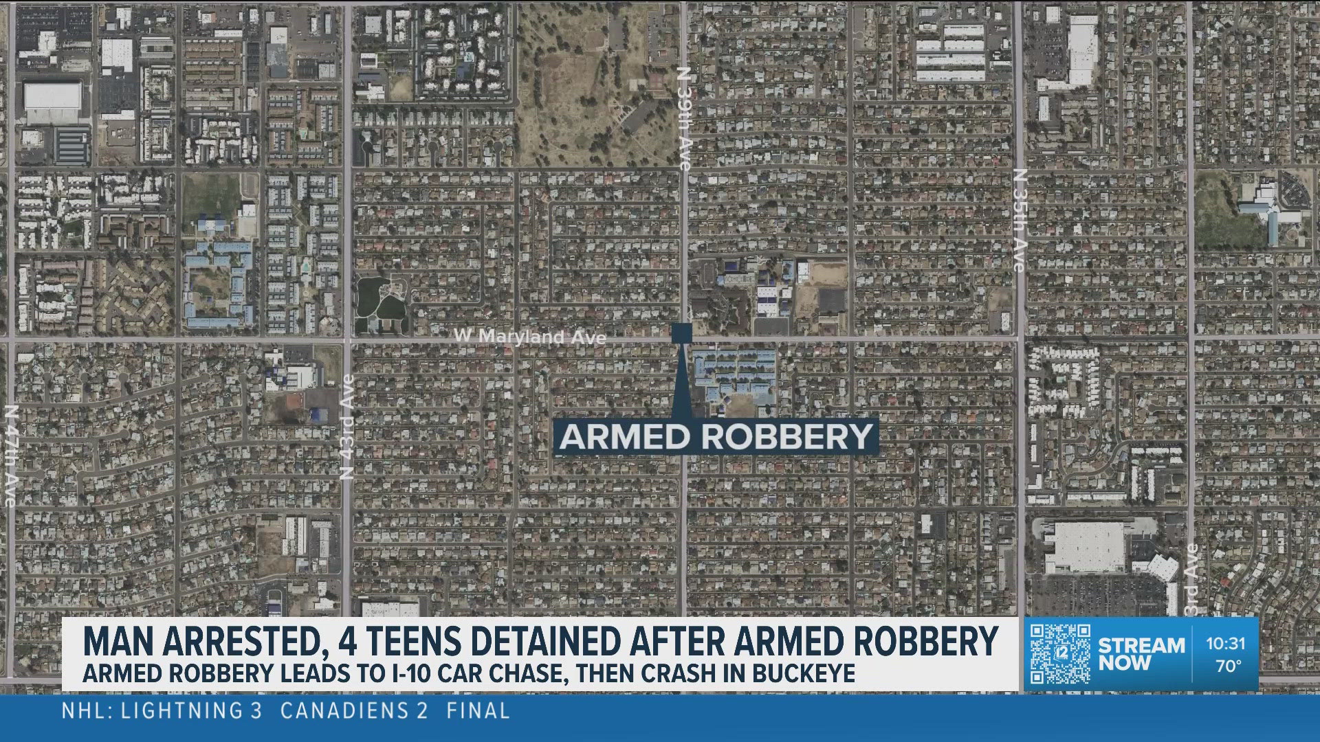 1 man arrested, juveniles detained after an armed robbery in Phoenix