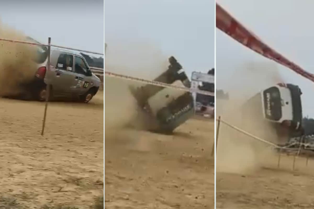 Image for Viral: Alto car flips thrice during dirt track race in Chikkamagaluru, driver escapes unhurt