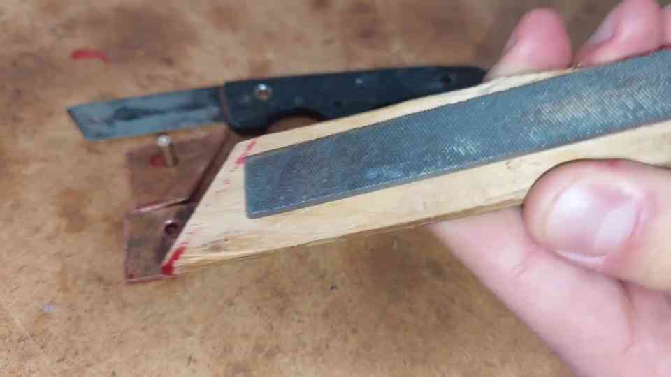 From pocket knife to chisel knife - unique blade rebuild