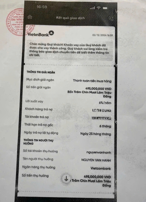 Bị truy nã vì không trả 495 triệu đồng cho người chuyển khoản nhầm