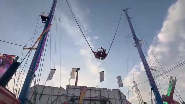 Four injured after cable snaps on slingshot ride at amusement park in Spain