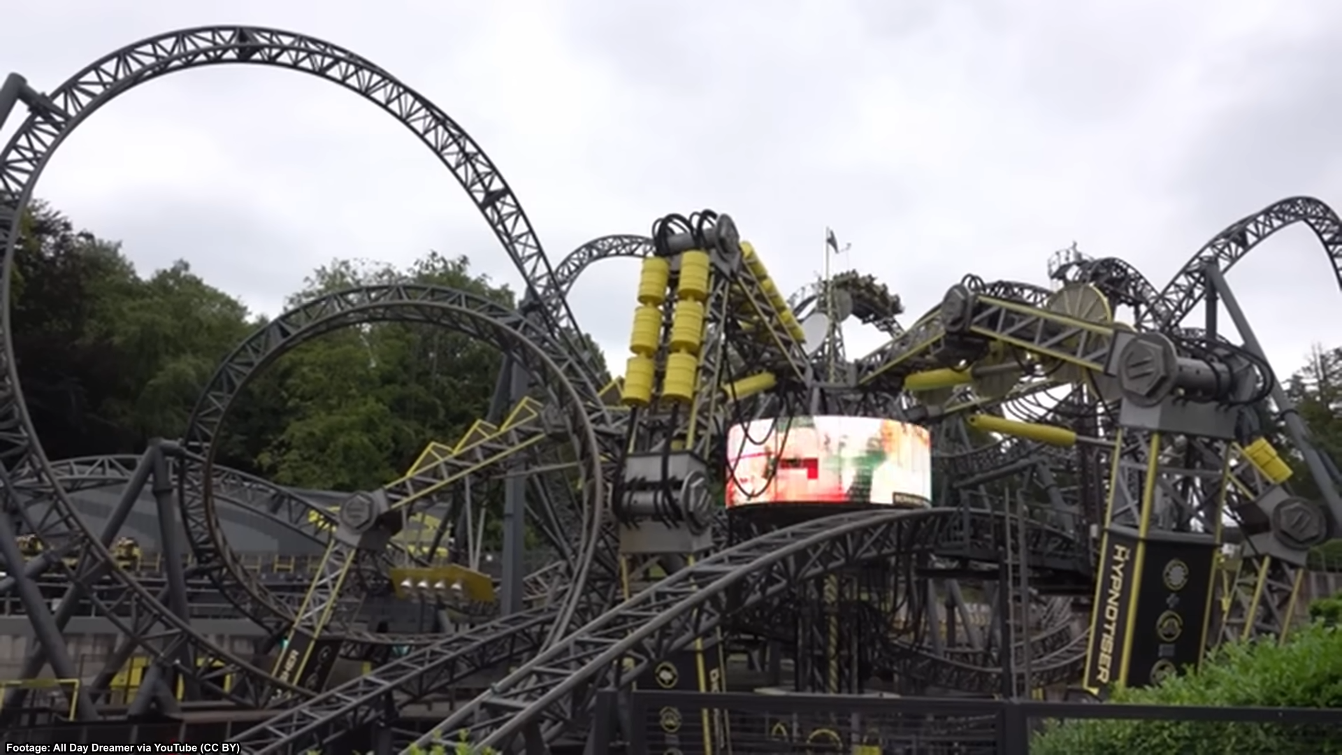 The ride stopped at the top for safety - then it was restarted into a ...