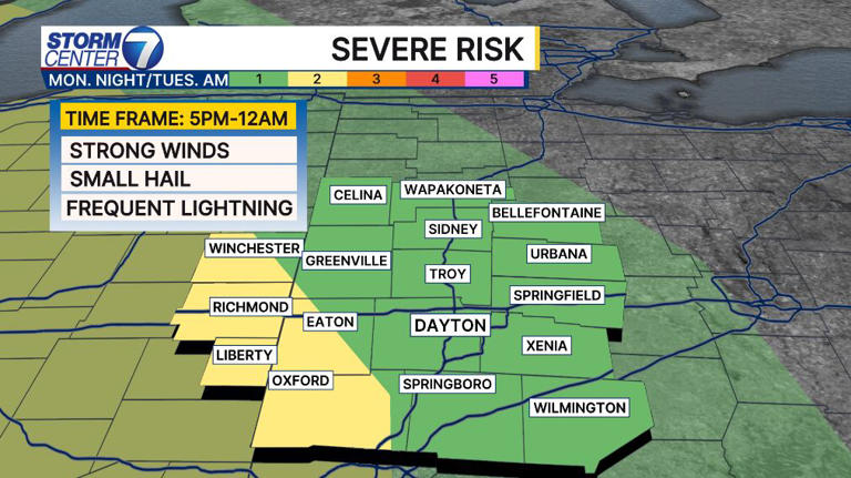 Strong to severe storms may impact the Miami Valley late Monday into ...