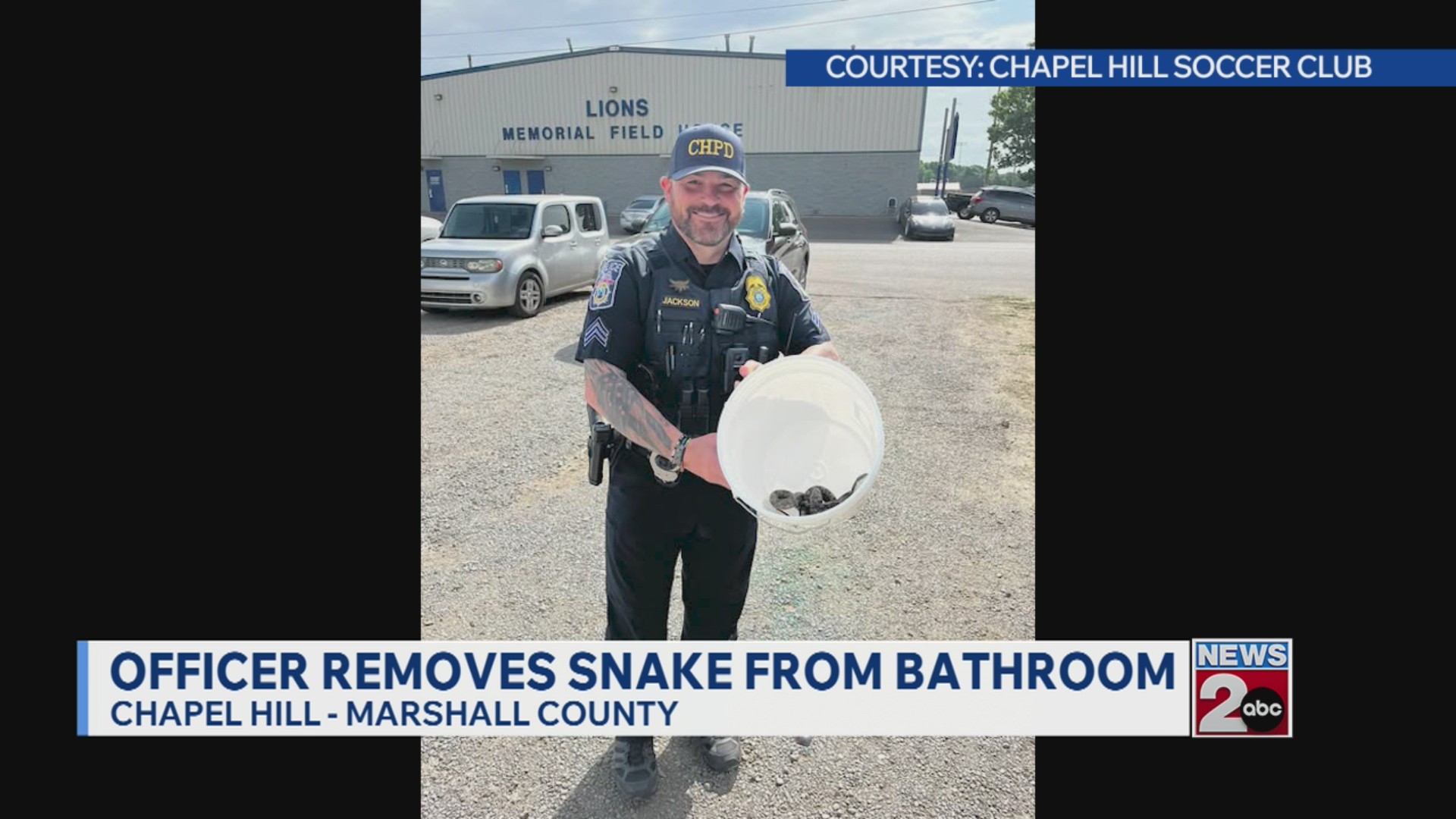 Chapel Hill officer removes snake from bathroom